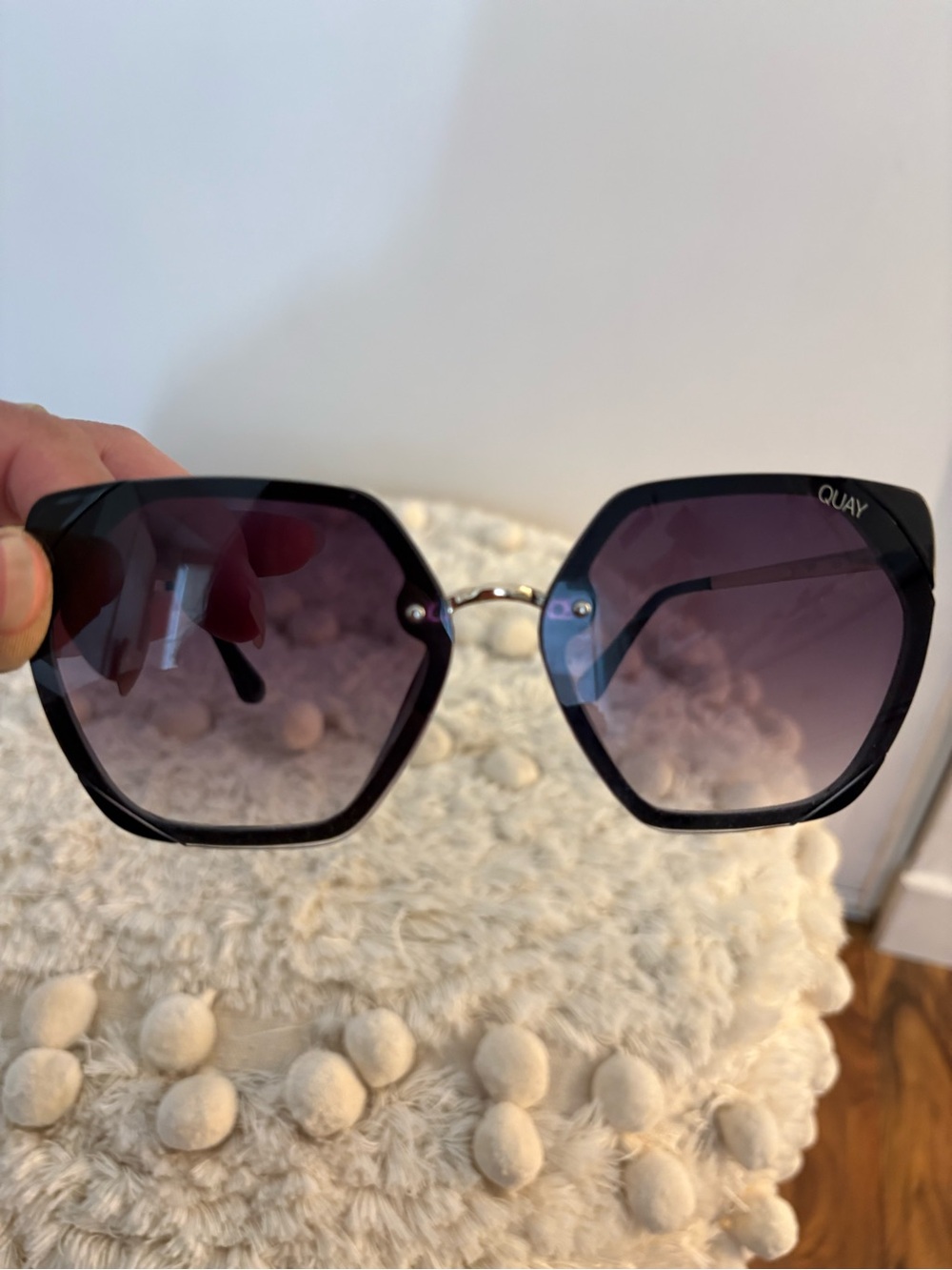 Quay Australia x Chrissy Teigen | VIP 58 mm Gradient Geometric Sunglasses